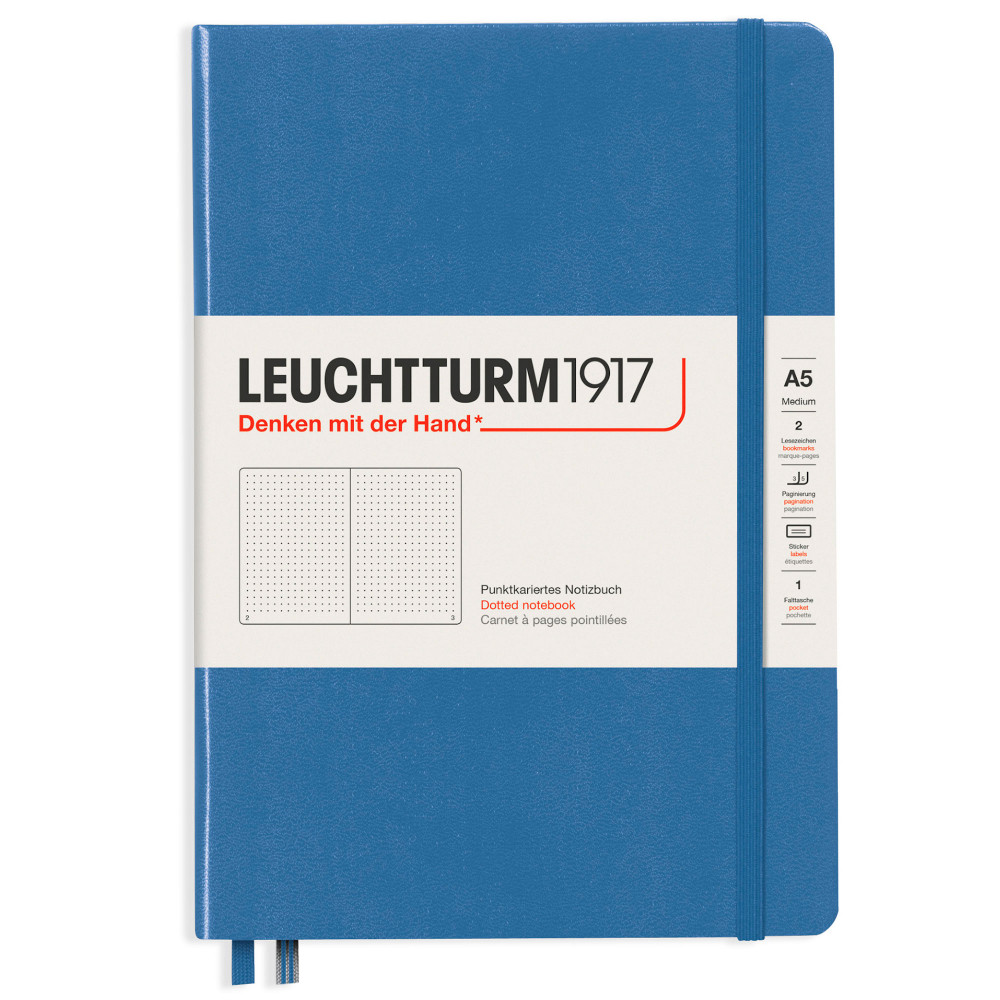 Записная книжка Leuchtturm Medium A5 Denim твердая обложка 251 стр, артикул 361581. Фото 8