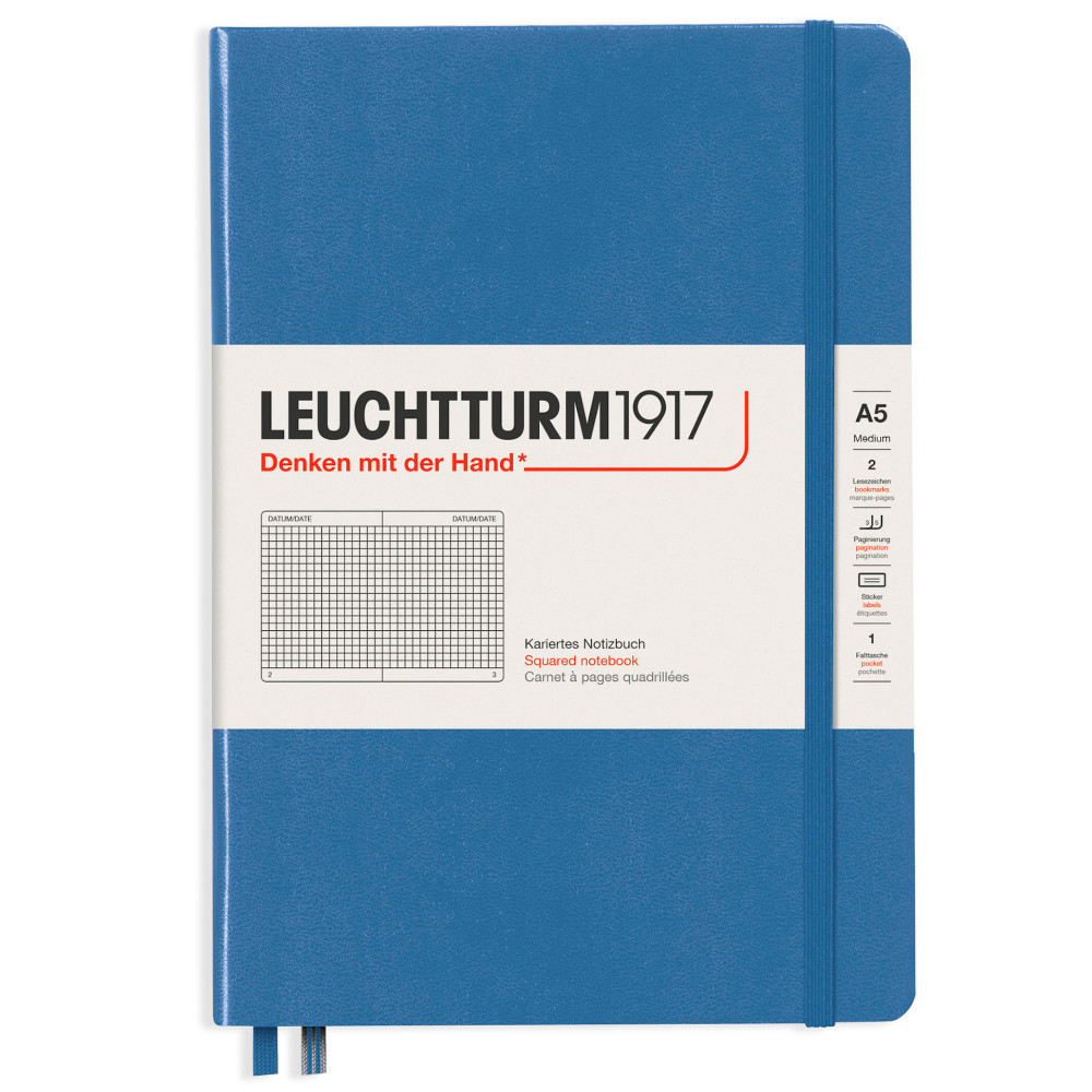 Записная книжка Leuchtturm Medium A5 Denim твердая обложка 251 стр, артикул 361581. Фото 10