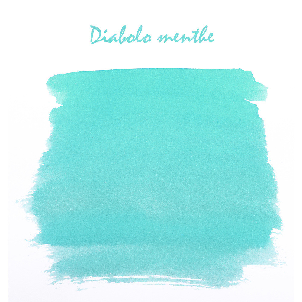 Флакон с чернилами Herbin Diabolo menthe (небесно-голубой) 10 мл, артикул 11533T. Фото 2