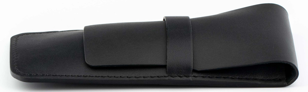 Кожаный чехол для двух ручек с перегородкой Handmade черный, артикул H22-00731. Фото 1