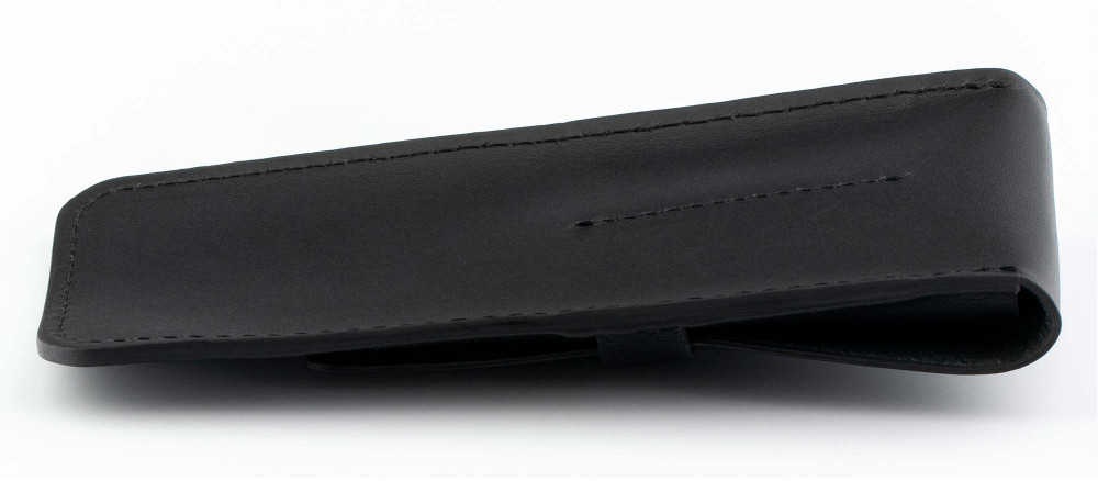 Кожаный чехол для двух ручек с перегородкой Handmade черный, артикул H22-00731. Фото 6