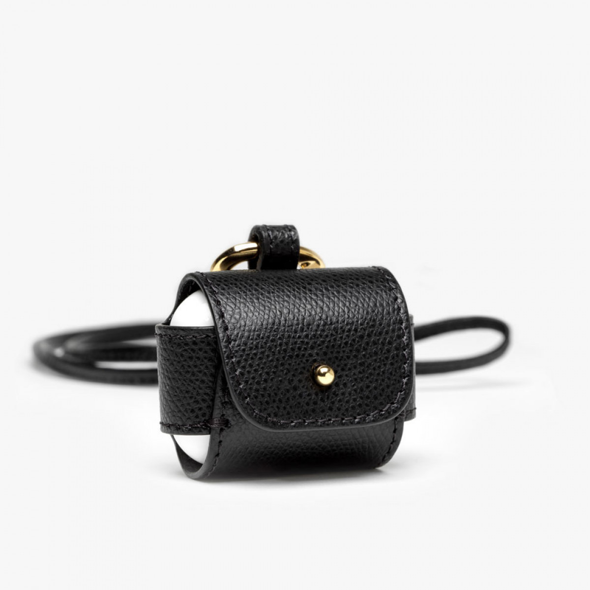 Кожаный чехол для AirPods Pro Visconti VSCT черный, KL14-01-PRO Кожаный чехол для AirPods Pro Visconti VSCT черный, артикул KL14-01-PRO. Фото 1