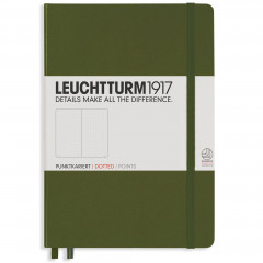 Записная книжка Leuchtturm Medium A5 Army твердая обложка 251 стр