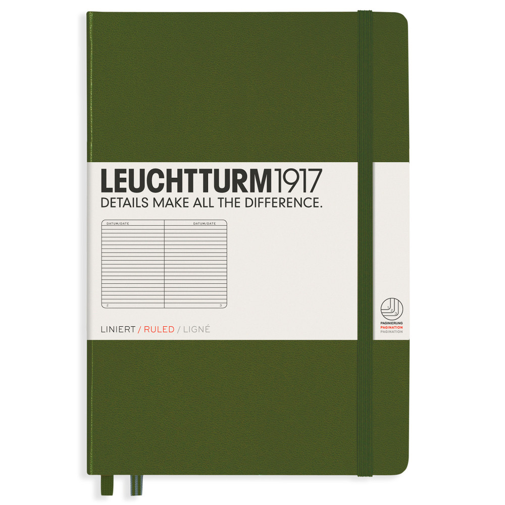 Записная книжка Leuchtturm Medium A5 Army твердая обложка 251 стр, артикул 348103. Фото 8