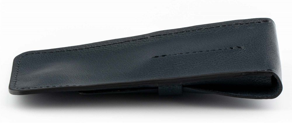 Кожаный чехол для двух ручек с перегородкой Handmade темно-синий, артикул H22-00732. Фото 6
