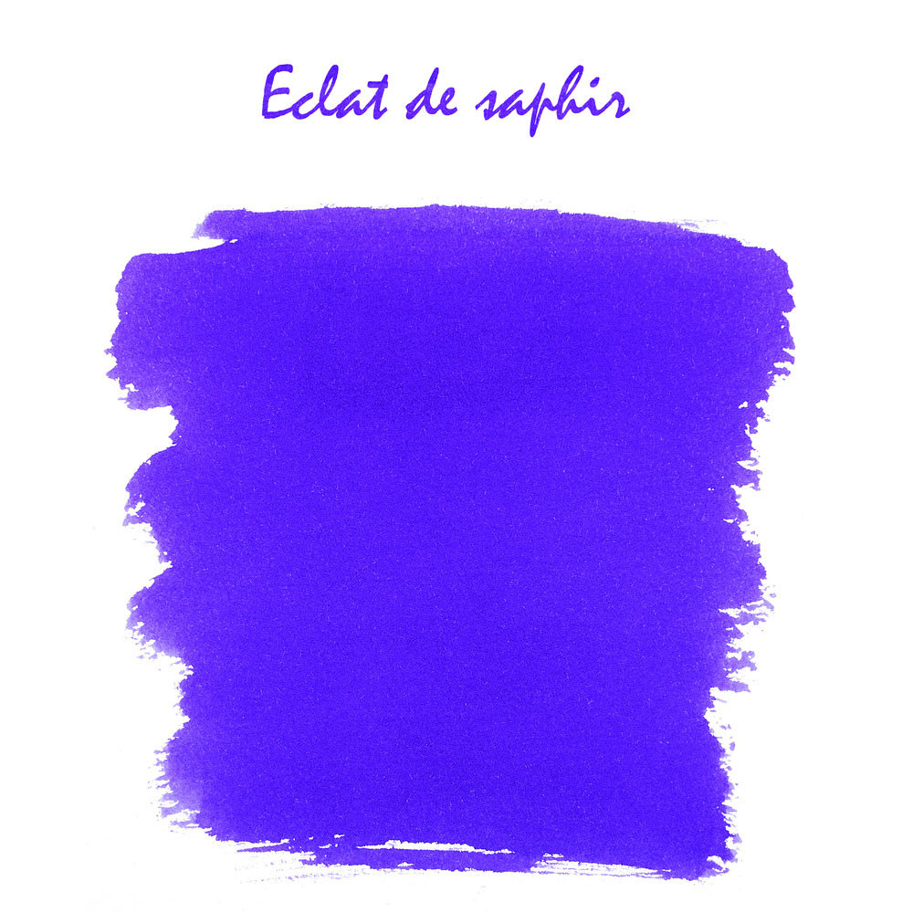 Картриджи с чернилами (6 шт) для перьевой ручки Herbin Eclat de saphir (синий сапфир), артикул 20116T. Фото 3