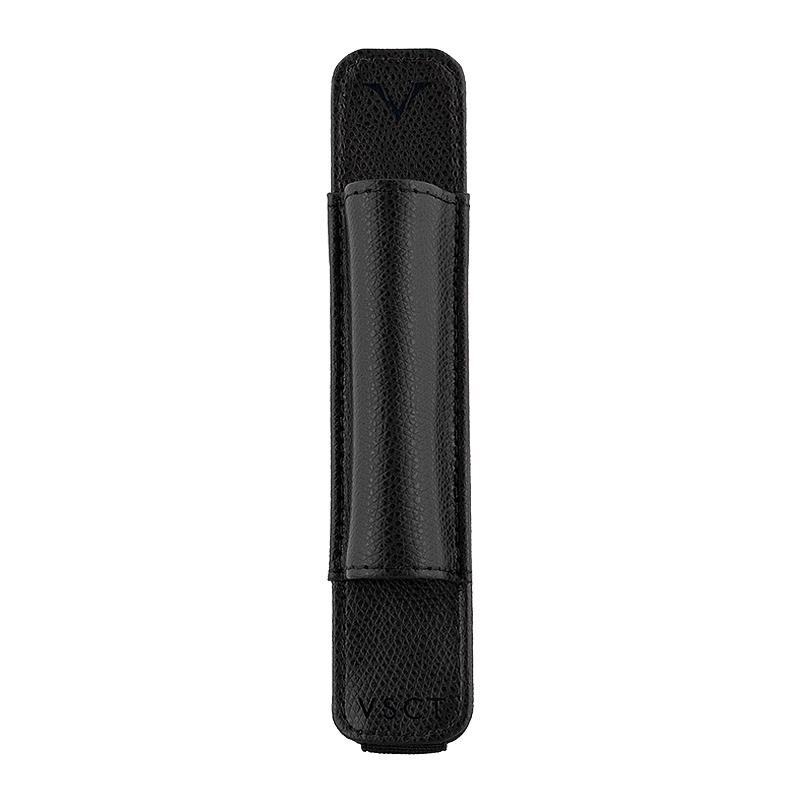 Кожаный чехол для ручки Visconti VSCT с резинкой на блокнот черный, артикул KL05-01. Фото 7