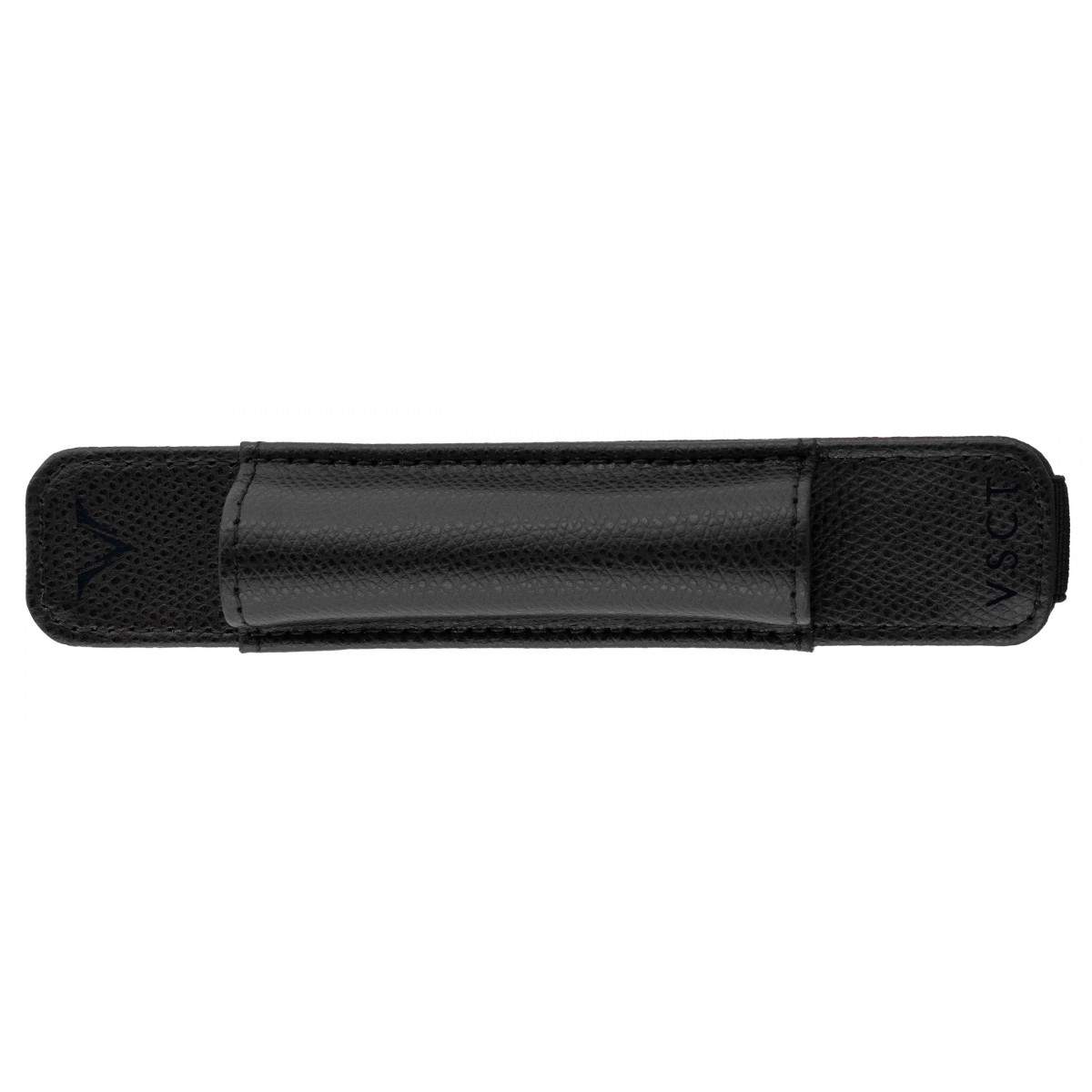 Кожаный чехол для ручки Visconti VSCT с резинкой на блокнот черный, KL05-01 Кожаный чехол для ручки Visconti VSCT с резинкой на блокнот черный, артикул KL05-01. Фото 1