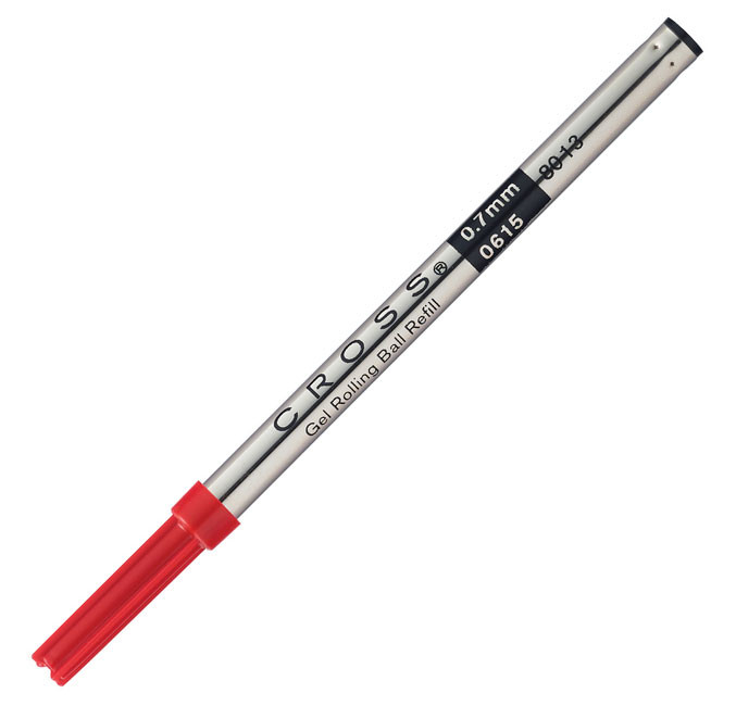 Стержень гелевый стандартный для ручки-роллера Cross красный M (средний), артикул 8013. Фото 2
