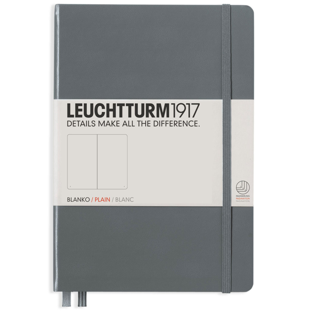Записная книжка Leuchtturm Medium A5 Anthracite твердая обложка 251 стр, артикул 344785. Фото 1