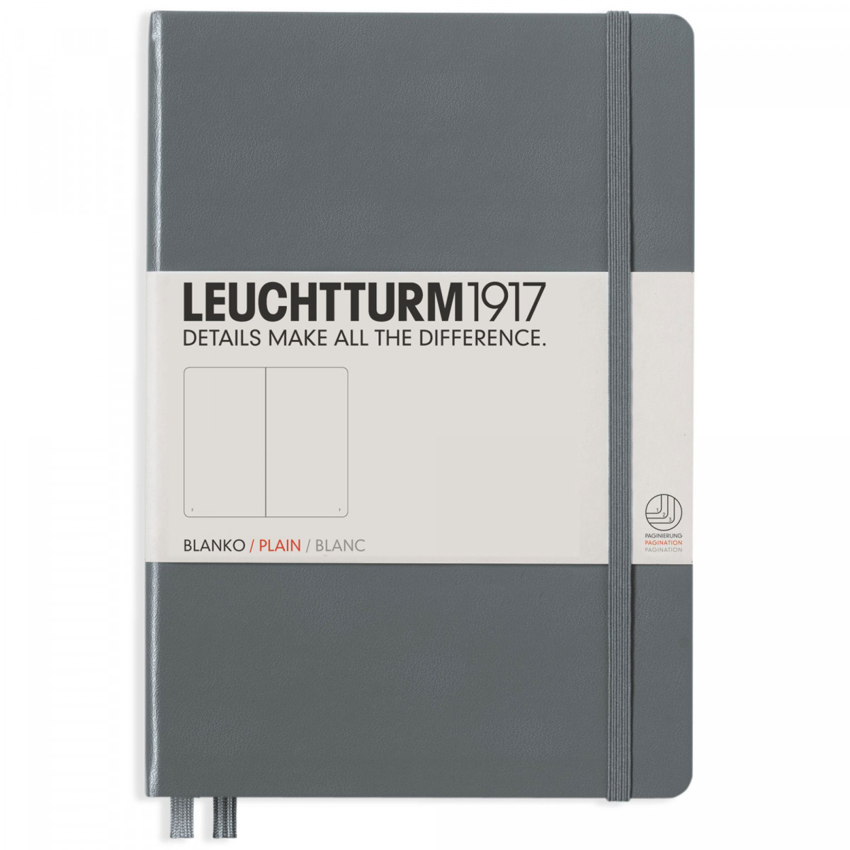 Записная книжка Leuchtturm Medium A5 Anthracite твердая обложка 251 стр, 344785 Записная книжка Leuchtturm Medium A5 Anthracite твердая обложка 251 стр, артикул 344785. Фото 1