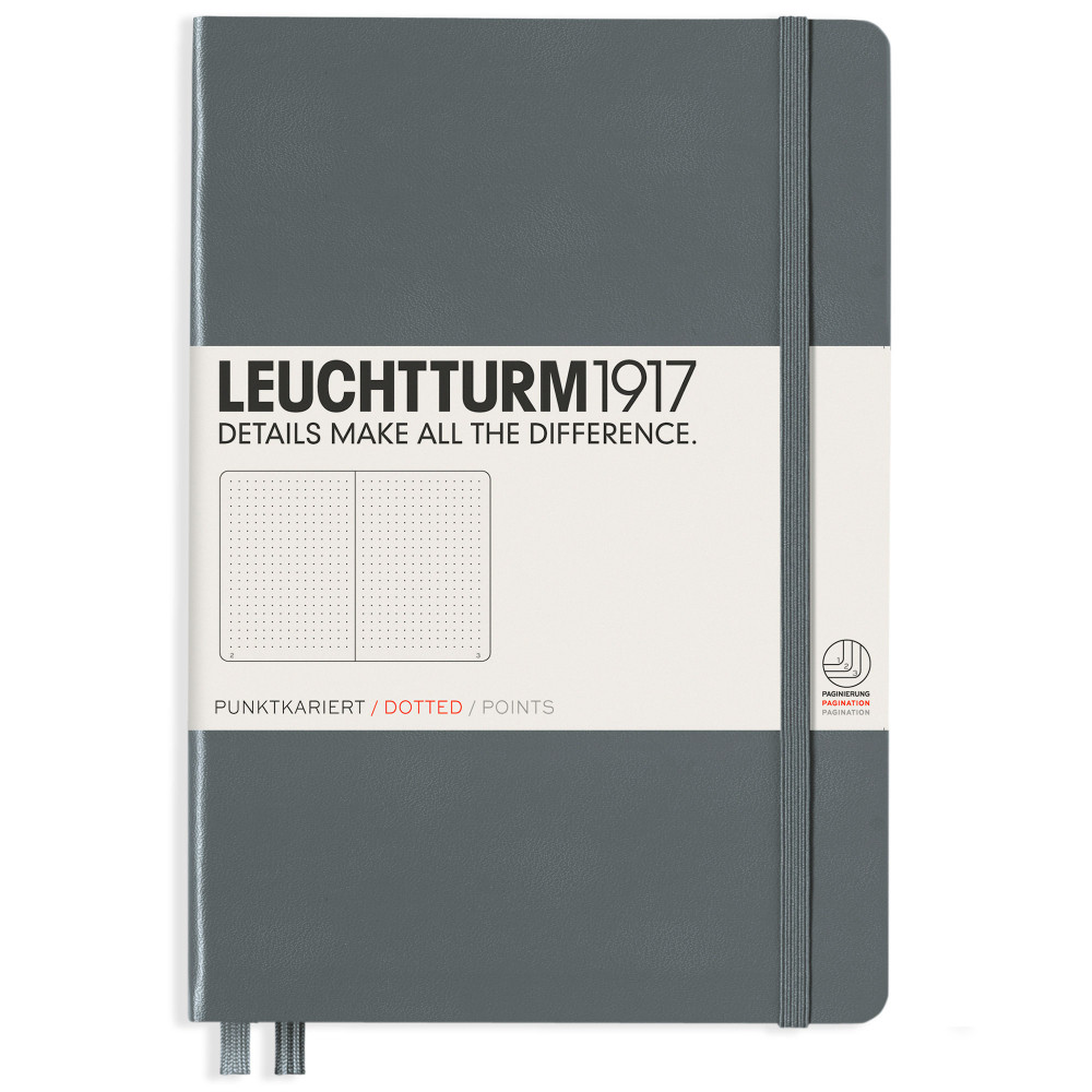 Записная книжка Leuchtturm Medium A5 Anthracite твердая обложка 251 стр, артикул 344785. Фото 8