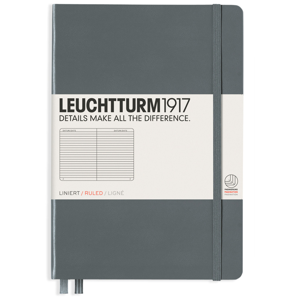 Записная книжка Leuchtturm Medium A5 Anthracite твердая обложка 251 стр, артикул 344785. Фото 9