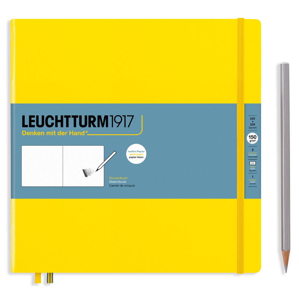 Скетчбук Leuchtturm Square 225 х 225 мм Lemon твердая обложка, артикул 362360. Фото 2