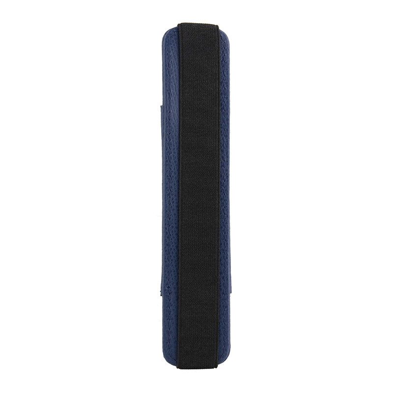 Кожаный чехол для ручки Visconti VSCT с резинкой на блокнот синий, артикул KL05-02. Фото 7