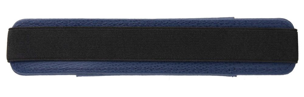 Кожаный чехол для ручки Visconti VSCT с резинкой на блокнот синий, артикул KL05-02. Фото 2