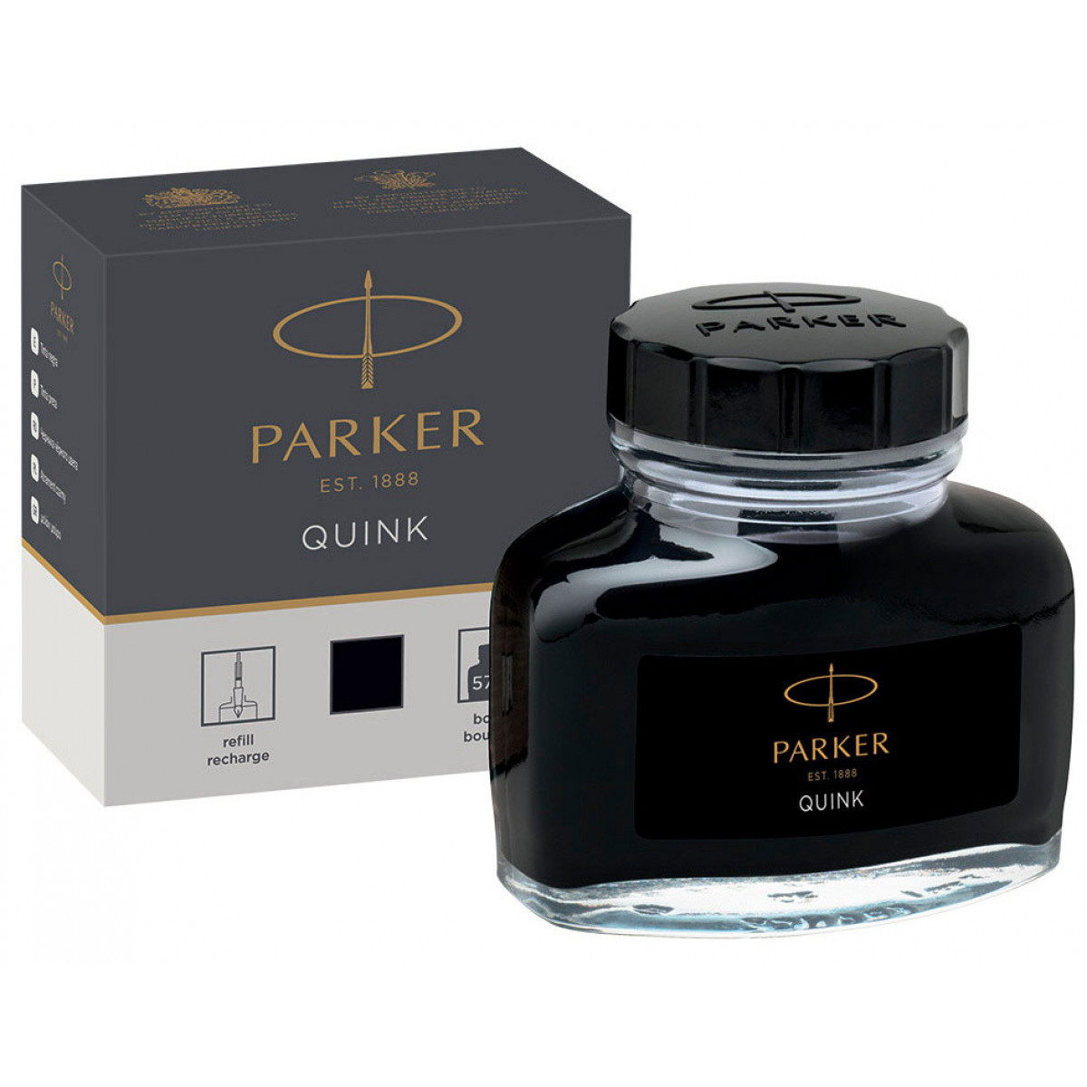 Флакон с чернилами для перьевой ручки Parker Z13 черный, 1950375 Флакон с чернилами для перьевой ручки Parker Z13 черный, артикул 1950375. Фото 1