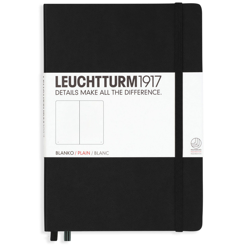 Записная книжка Leuchtturm Medium A5 Black твердая обложка 251 стр, артикул 311333. Фото 1