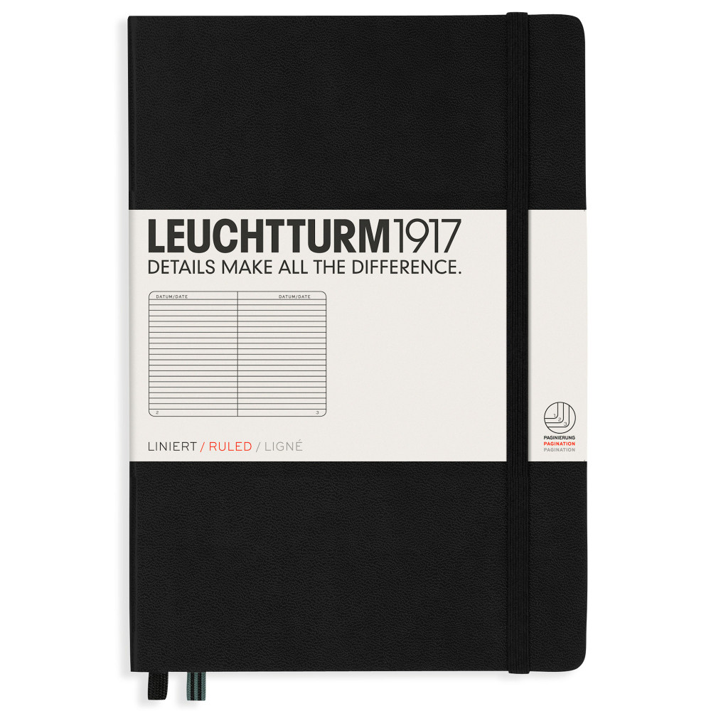 Записная книжка Leuchtturm Medium A5 Black твердая обложка 251 стр, артикул 311333. Фото 9