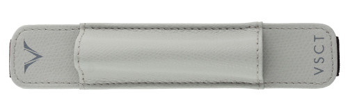 Кожаный чехол для ручки Visconti VSCT с резинкой на блокнот серый