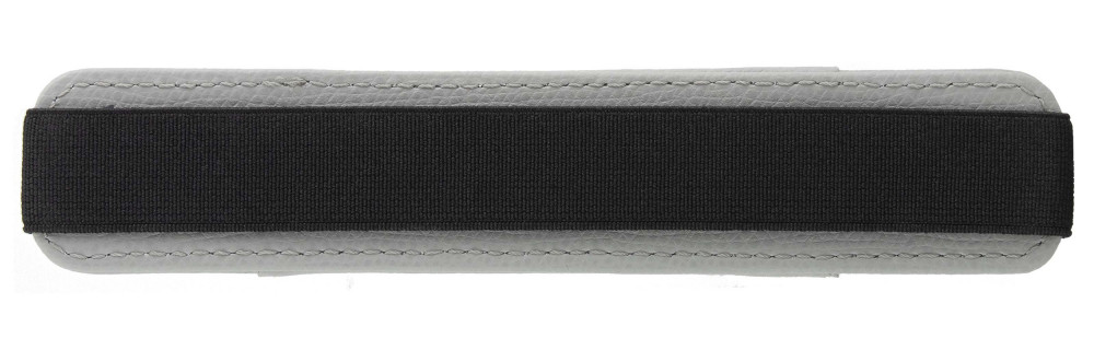 Кожаный чехол для ручки Visconti VSCT с резинкой на блокнот серый, артикул KL05-03. Фото 2