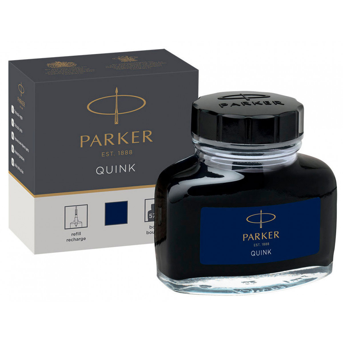Флакон с чернилами для перьевой ручки Parker Z13 темно-синий, 1950378 Флакон с чернилами для перьевой ручки Parker Z13 темно-синий, артикул 1950378. Фото 1