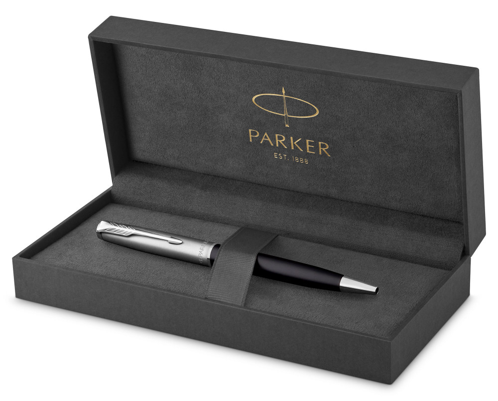 Шариковая ручка Parker Sonnet Entry Metal & Black Lacquer, артикул 2146867. Фото 4