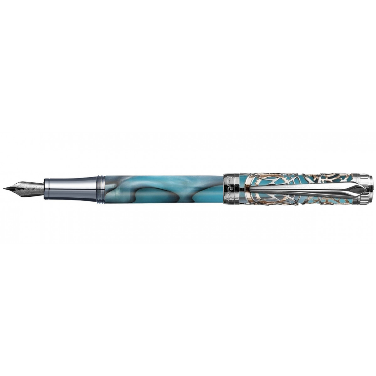 Перьевая ручка Pierre Cardin L'Esprit голубой акрил хром позолота, артикул PC6612FP-A1. Фото 1