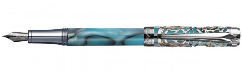 Перьевая ручка Pierre Cardin L'Esprit голубой акрил хром позолота