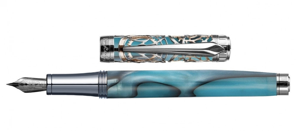 Перьевая ручка Pierre Cardin L'Esprit голубой акрил хром позолота, артикул PC6612FP-A1. Фото 3