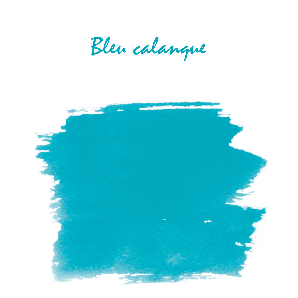 Картриджи с чернилами (6 шт) для перьевой ручки Herbin Bleu calanque (аквамарин), артикул 20114T. Фото 2