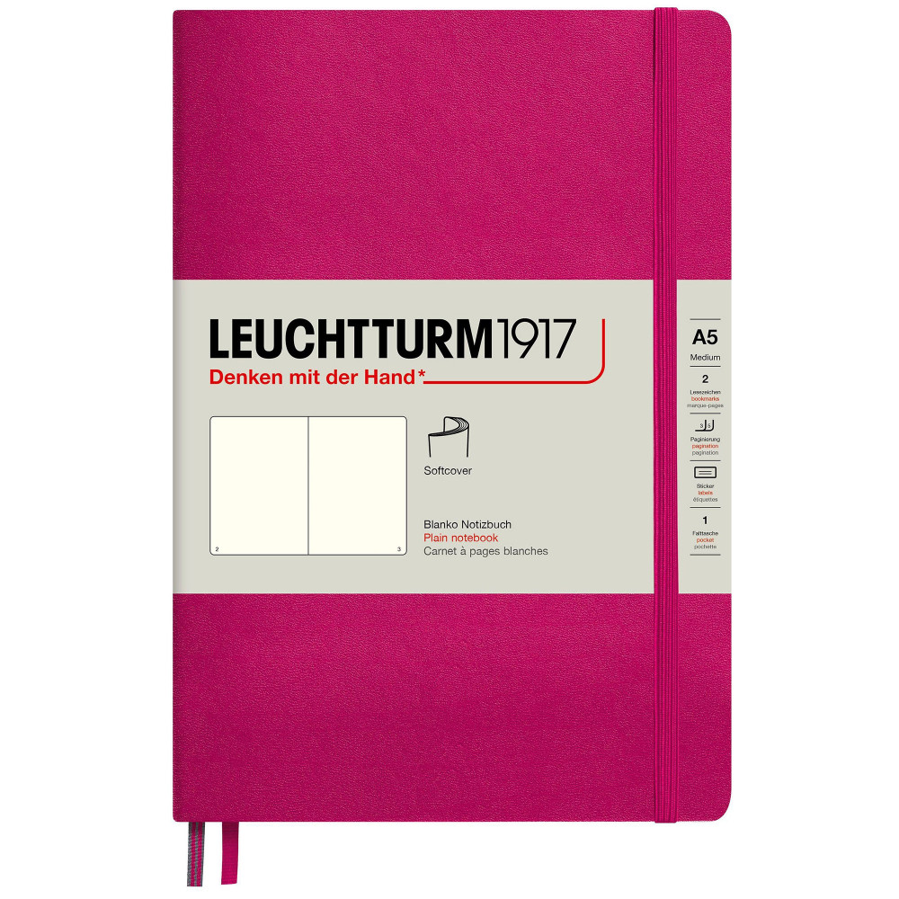 Записная книжка Leuchtturm Medium A5 Berry мягкая обложка 123 стр, артикул 362845. Фото 8
