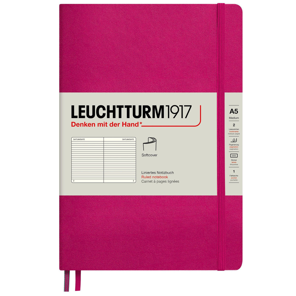 Записная книжка Leuchtturm Medium A5 Berry мягкая обложка 123 стр, артикул 362845. Фото 9