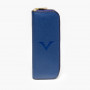 Кожаный чехол для двух ручек Visconti VSCT синий