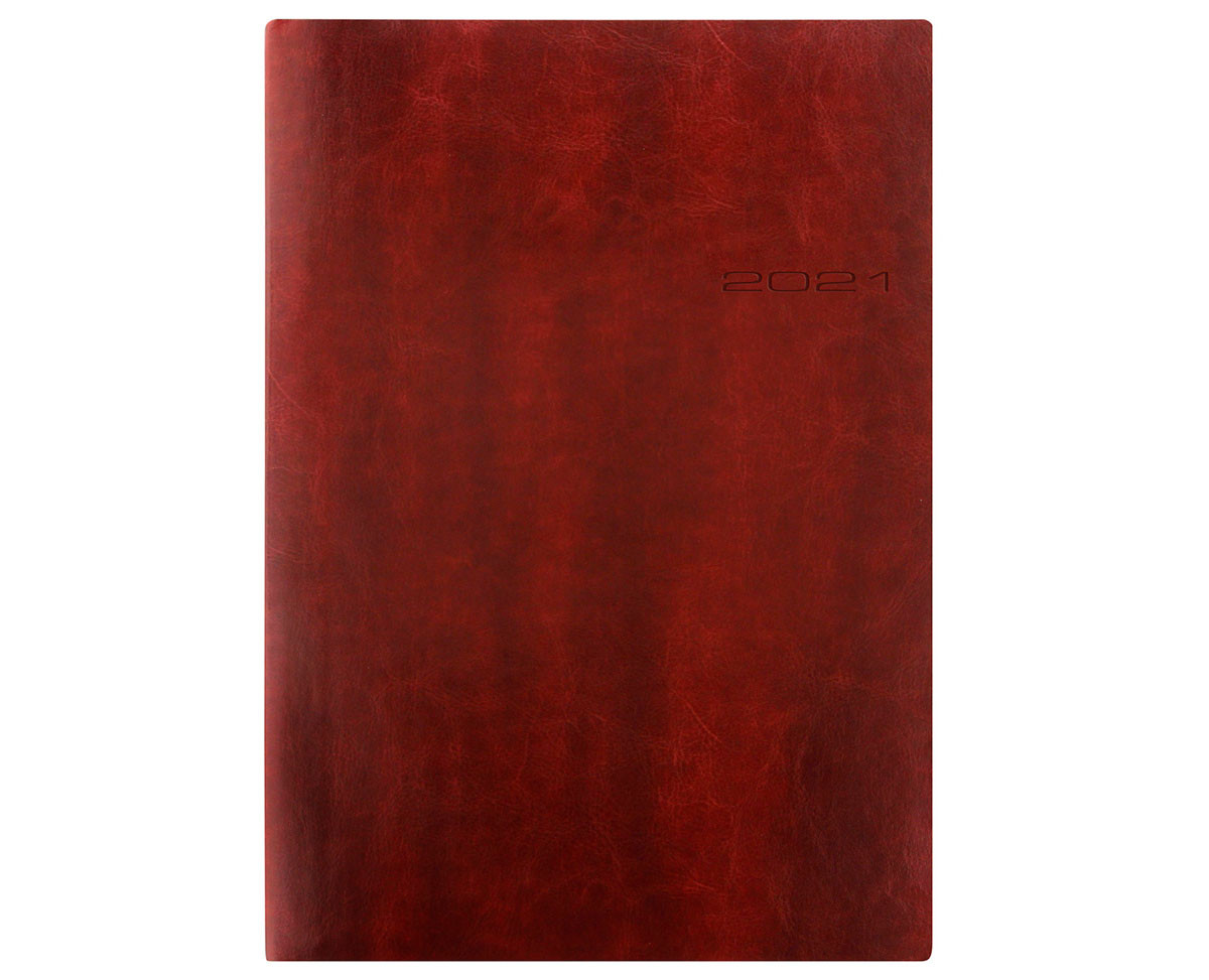 Еженедельник в мягкой обложке 2021 год Letts Lecassa A4 искусственная кожа коричневый, артикул 822997. Фото 1
