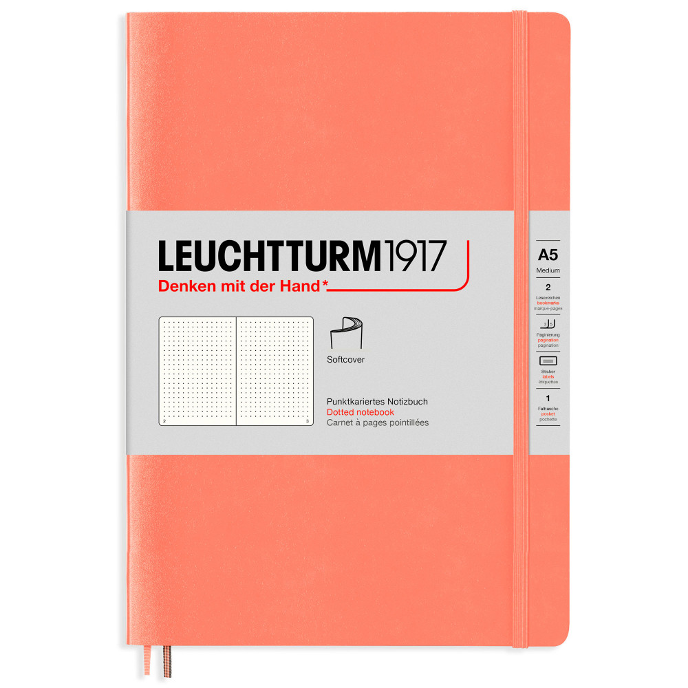 Записная книжка Leuchtturm Medium A5 Bellini мягкая обложка 123 стр, артикул 361596. Фото 1