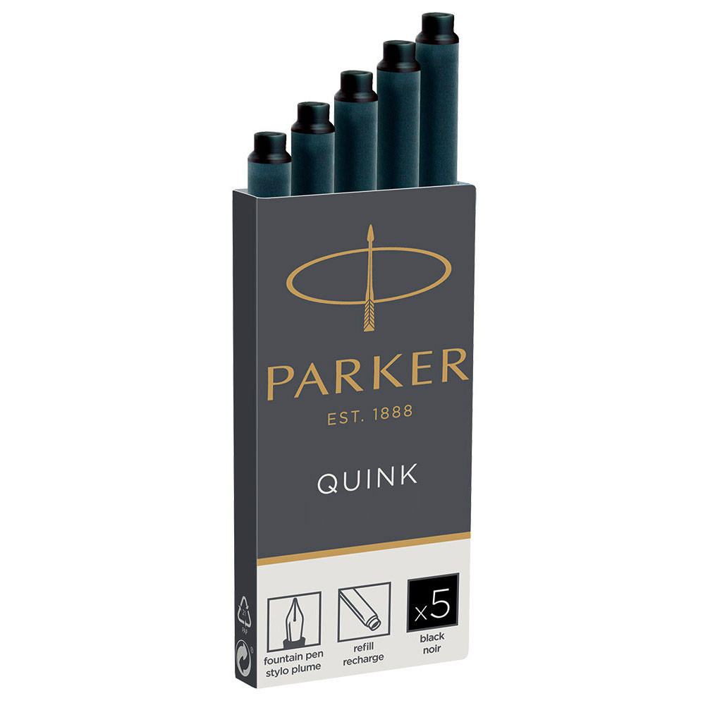 Картриджи с чернилами (5 шт) для перьевой ручки Parker Z11 черный, артикул 1950382. Фото 1