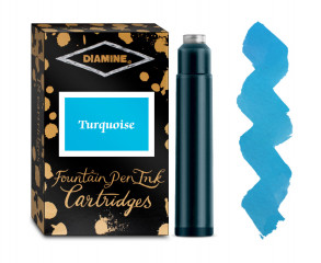 Картриджи Diamine International для перьевых ручек Turquoise 18 шт