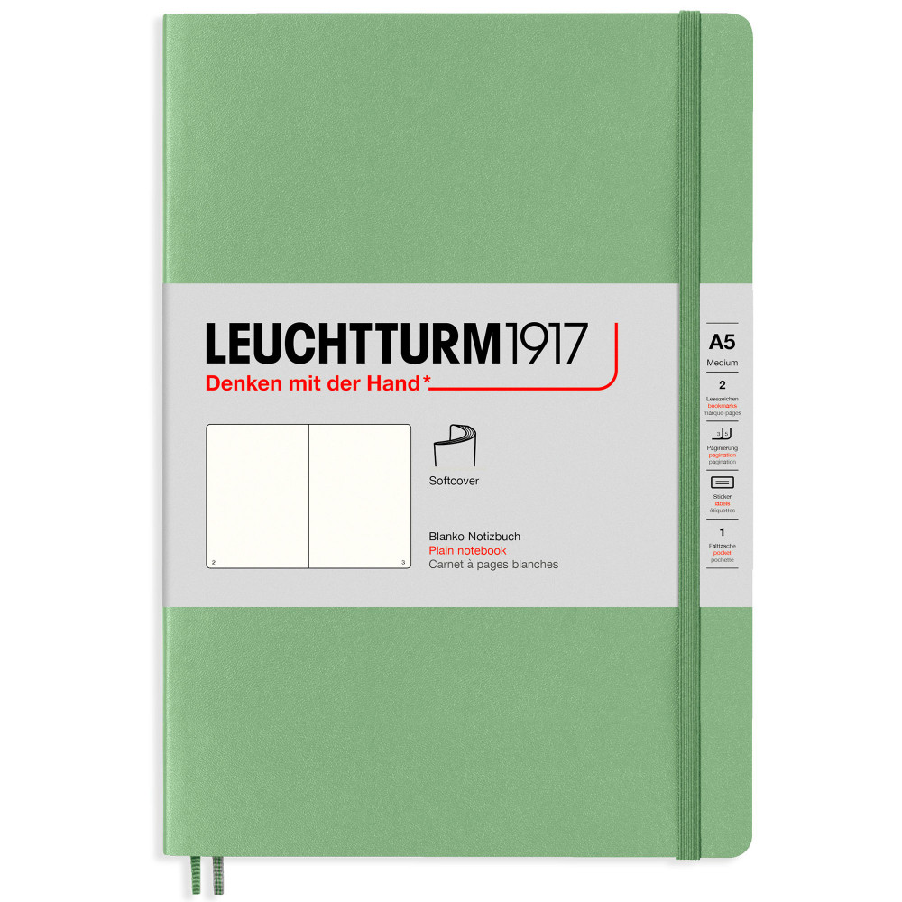 Записная книжка Leuchtturm Medium A5 Sage мягкая обложка 123 стр, артикул 361592. Фото 8