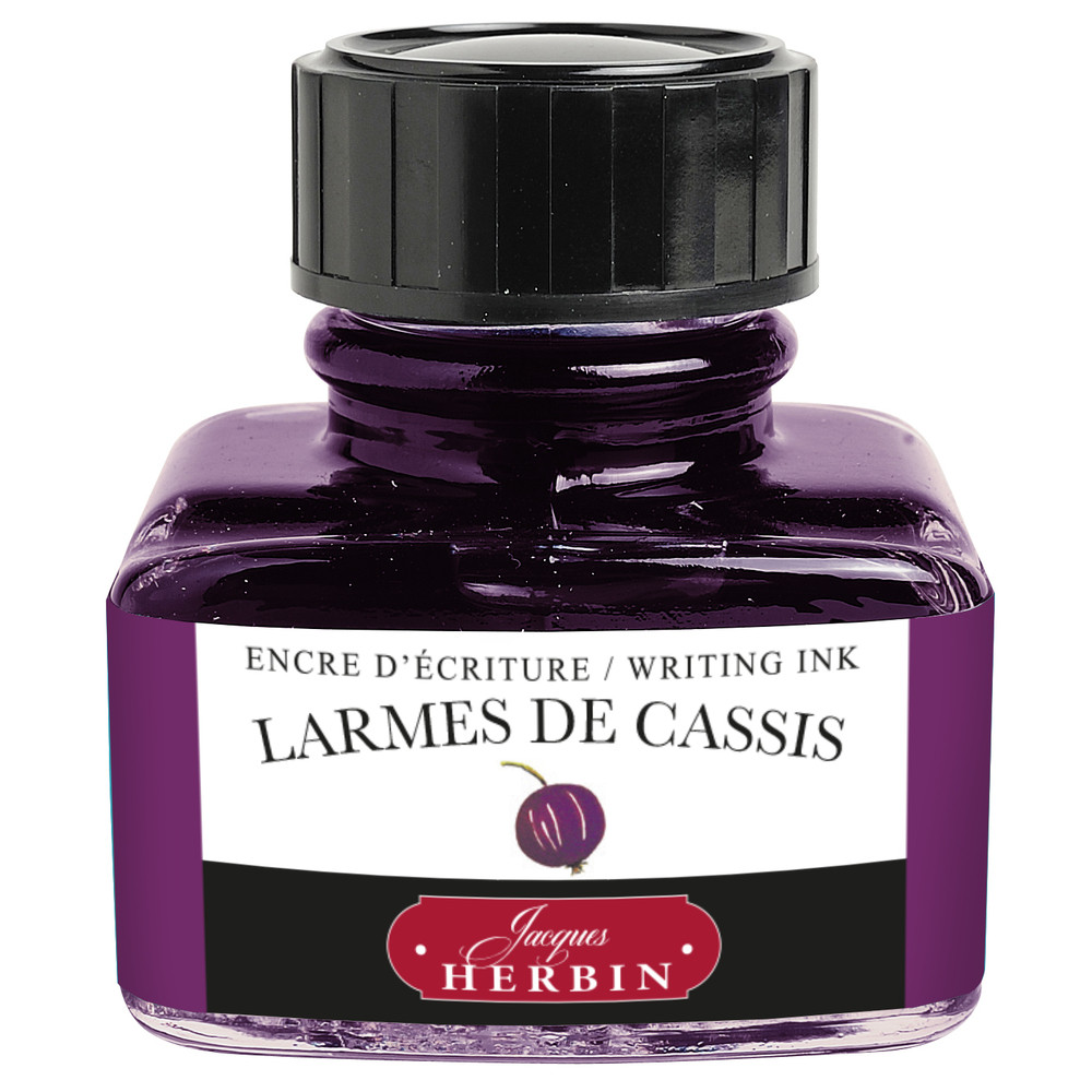 Флакон с чернилами Herbin Larmes de cassis (пурпурный) 30 мл, артикул 13078T. Фото 4