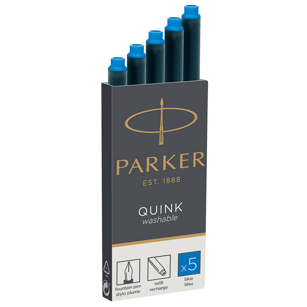 Картриджи с чернилами (5 шт) для перьевой ручки Parker Z11 Washable синий, артикул 1950383. Фото 1