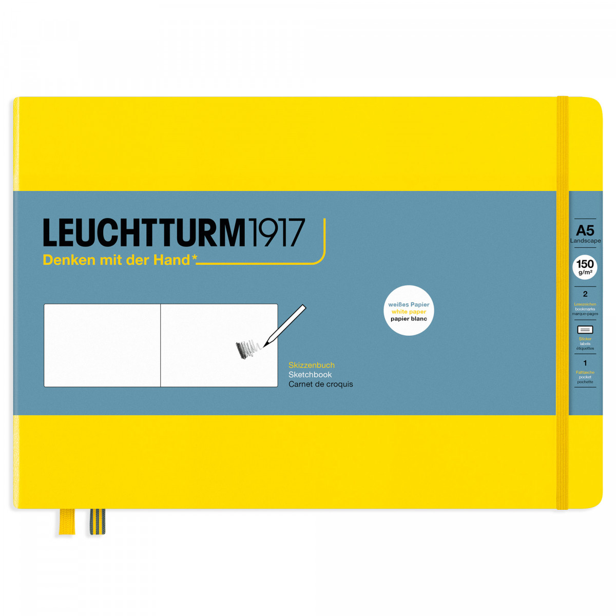 Скетчбук горизонтальный Leuchtturm Landscape Medium A5 Lemon, 362368 Скетчбук горизонтальный Leuchtturm Landscape Medium A5 Lemon, артикул 362368. Фото 1