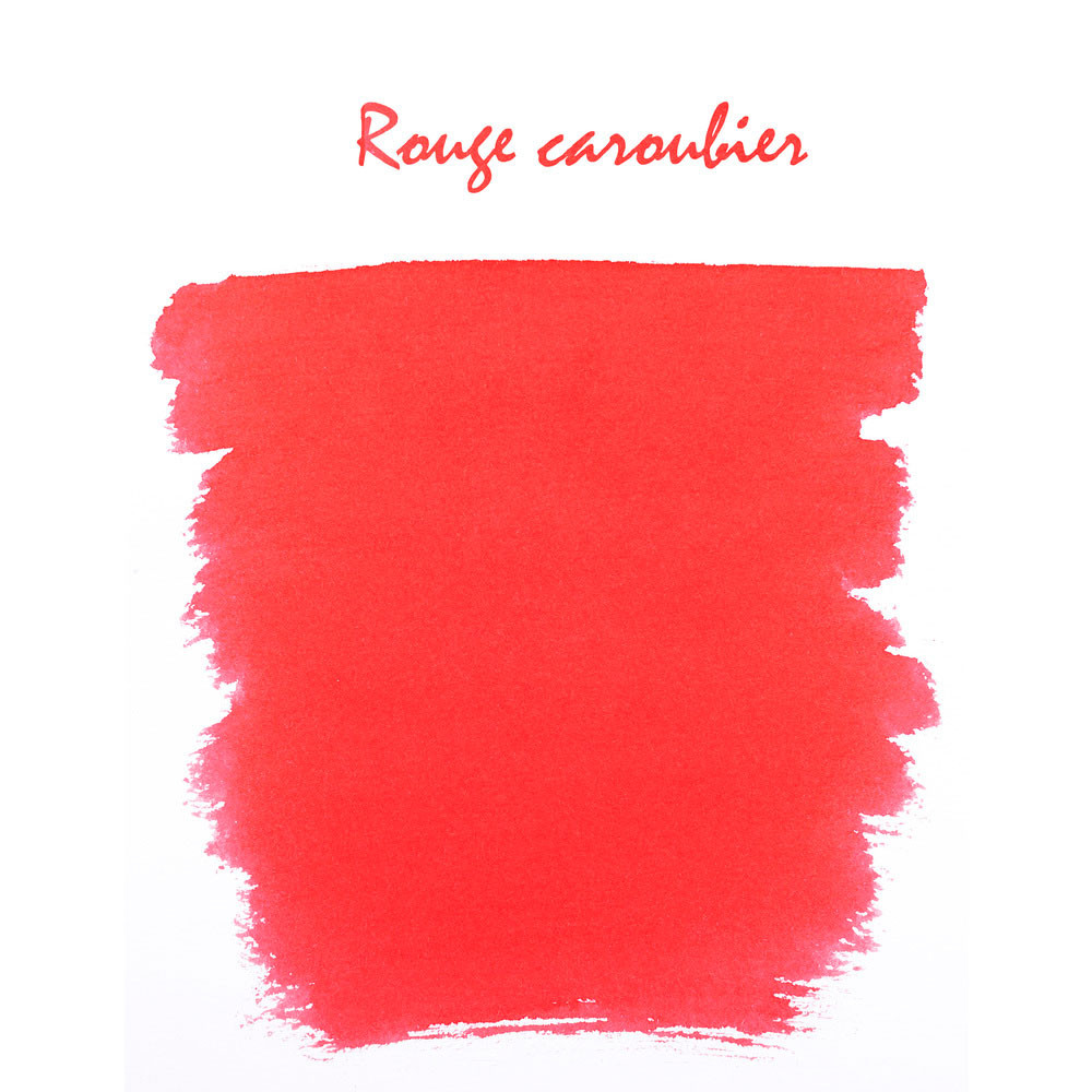 Картриджи с чернилами (6 шт) для перьевой ручки Herbin Rouge caroubier (алый), артикул 20122T. Фото 2