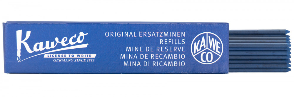 Грифели (24 шт) для механических карандашей Kaweco HB 2,0 мм синий, артикул 10001049. Фото 1