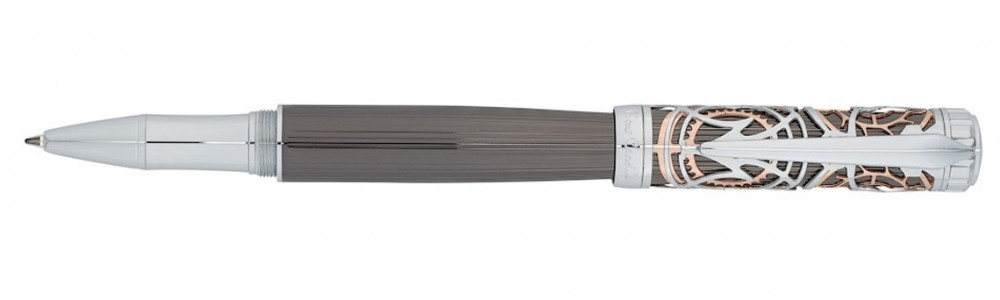 Ручка-роллер Pierre Cardin L'Esprit темно-серый лак гравировка позолота хром, артикул PC6603RP. Фото 1