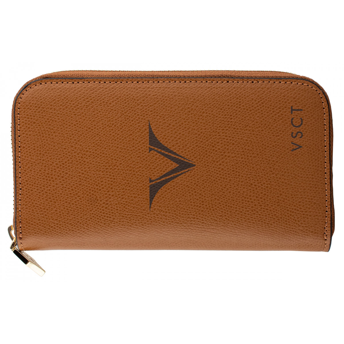 Кожаный чехол для трех ручек Visconti VSCT с держателем для карт коньяк, артикул KL07-04. Фото 1