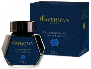 Флакон с чернилами для перьевой ручки Waterman Serenity Blue синий