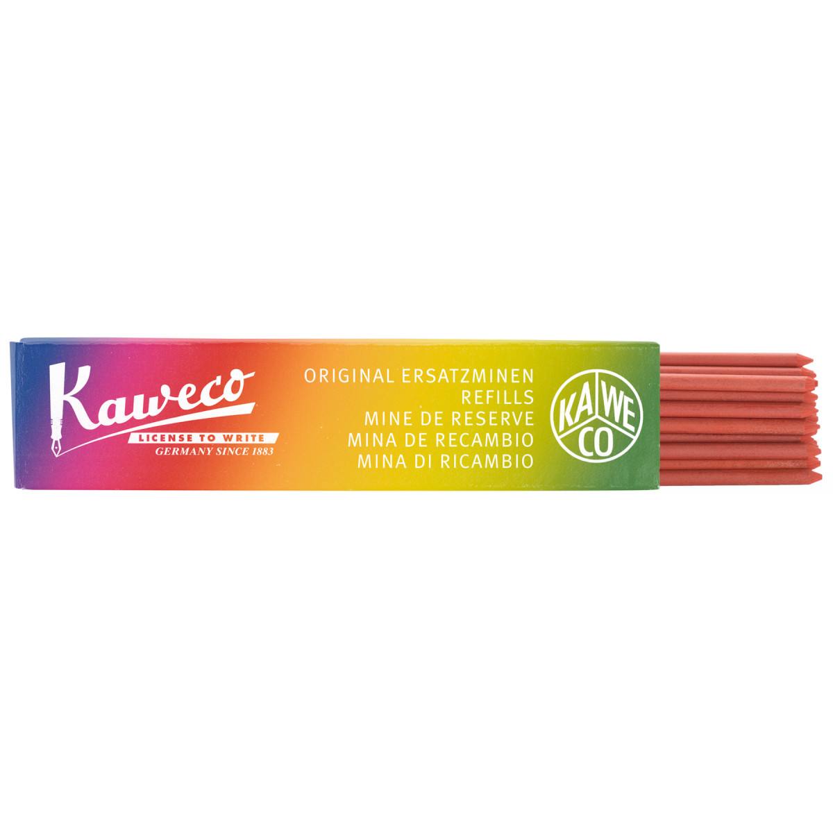 Грифели (24 шт) для механических карандашей Kaweco HB 2,0 мм красный, 10001048 Грифели (24 шт) для механических карандашей Kaweco HB 2,0 мм красный, артикул 10001048. Фото 1