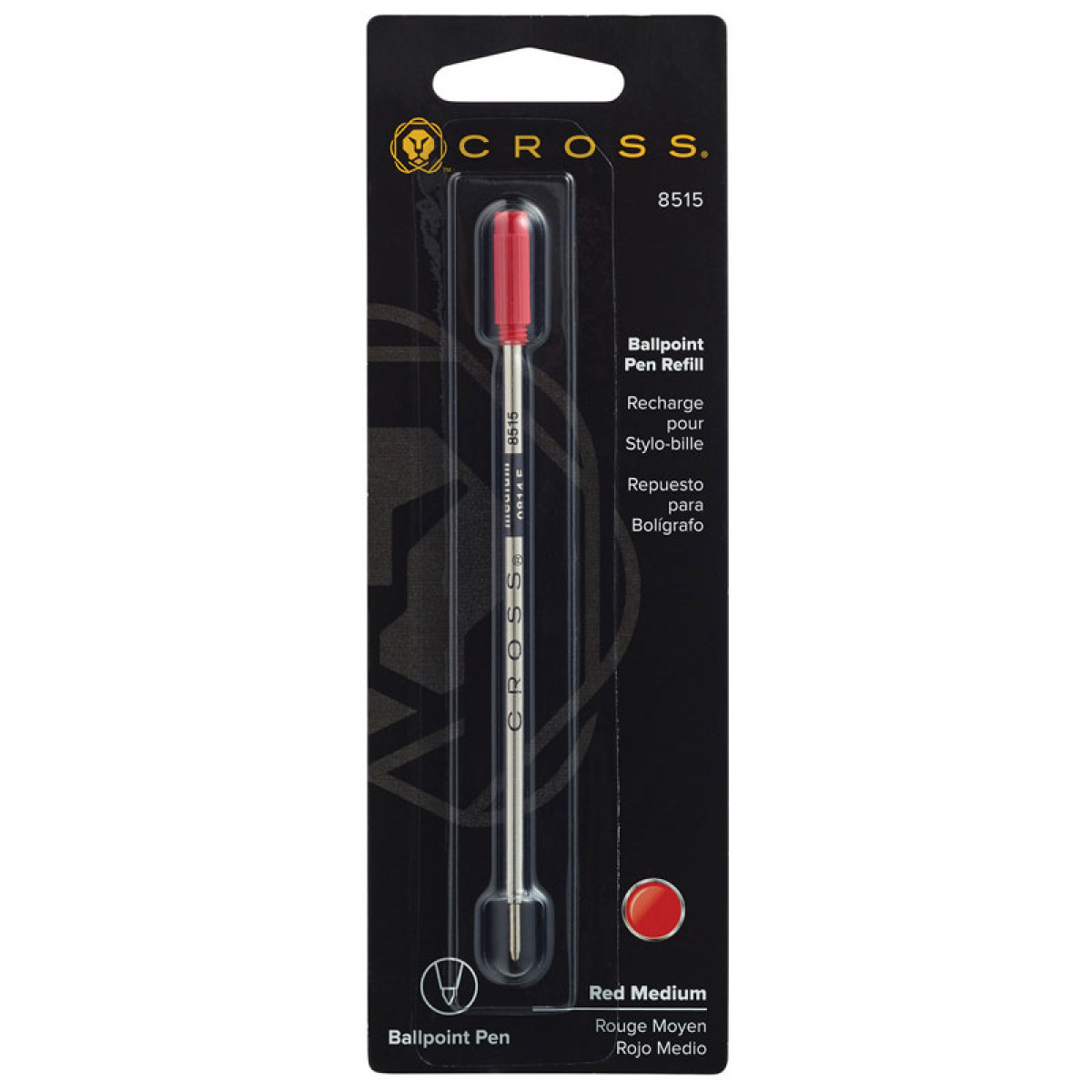Стержень для шариковой ручки Cross красный M (средний), 8515 Стержень для шариковой ручки Cross красный M (средний), артикул 8515. Фото 1