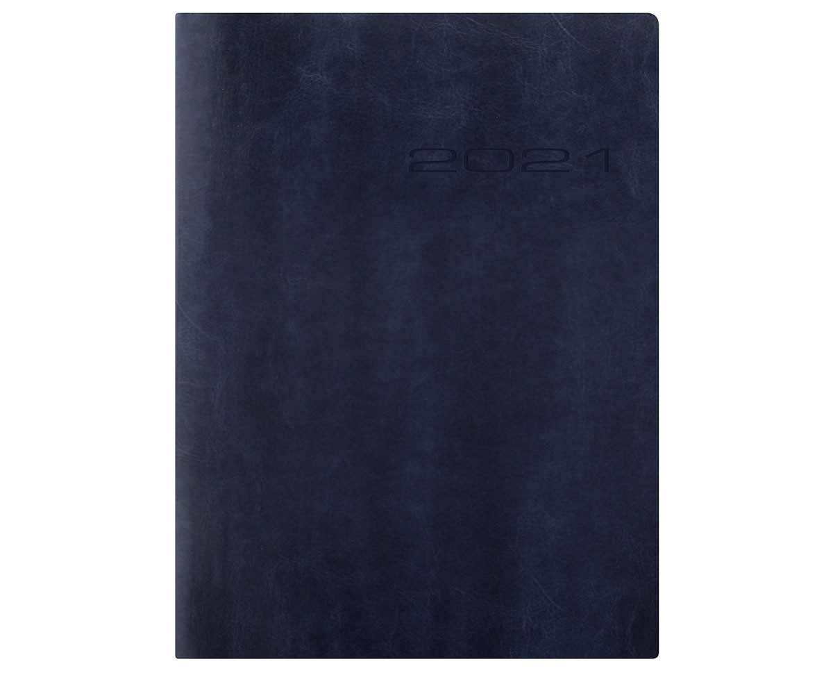 Еженедельник в мягкой обложке 2021 год Letts Lecassa A6+ искусственная кожа синий, 1136571 Еженедельник в мягкой обложке 2021 год Letts Lecassa A6+ искусственная кожа синий, артикул 1136571. Фото 1
